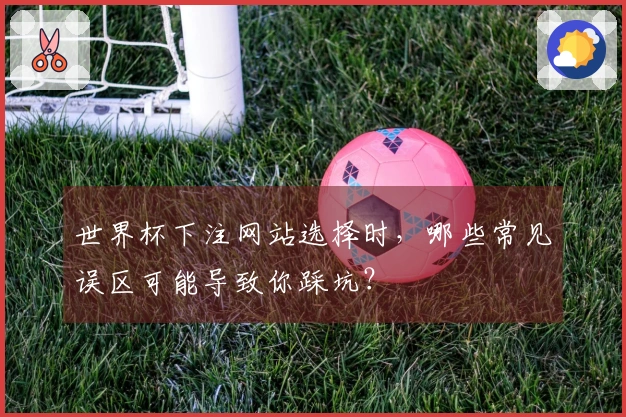 世界杯下注网站选择时，哪些常见误区可能导致你踩坑？